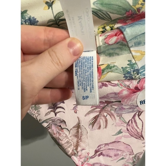 LoveShackFancy X Hurley Hawaiin Hibiscus Cheeky High Waist Bottom Size S&M NWT - Picture 15 of 15